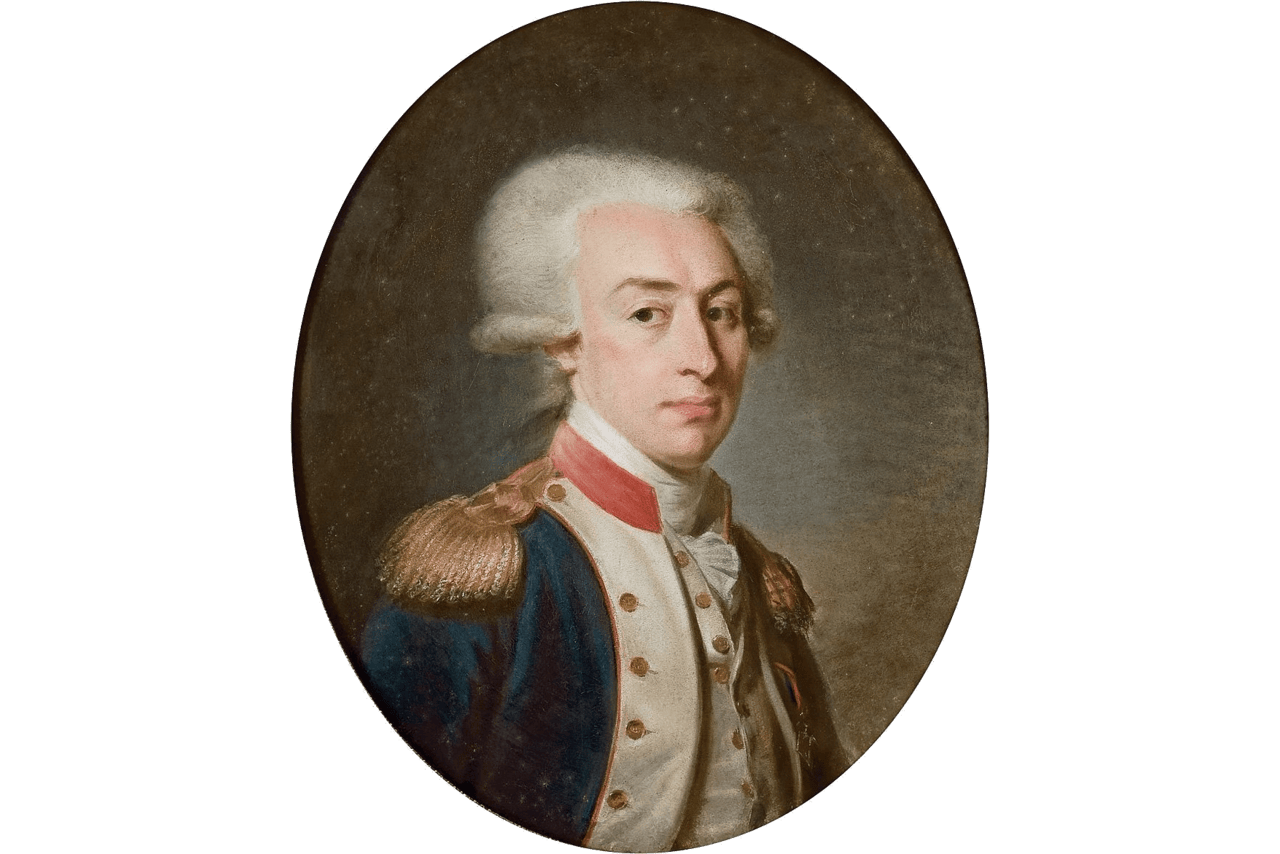Painting of the Marquis de Lafayette in military uniform