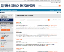 Oxford Research Encyclopedias screenshot