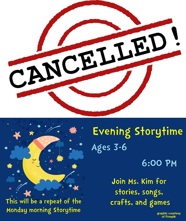 Evening Storytime Cancelled large